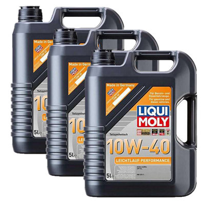 Liqui Moly 10W40 Engine Oil Leichtlauf Performance 2536 Acea A3 B3 Mb 229.1 15L