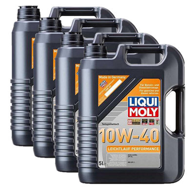 Liqui Moly 10W40 Engine Oil Leichtlauf Performance 2536 Acea A3 B3 Mb 229.1 20L