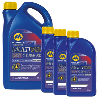 8L Morris 5W30 Fully Synthetic Engine Oil Low Saps Acea C1Stjlr.03.5005 from B&Q