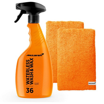 Mclaren Waterless Wash & Wax + 2X Luxury Micro Fiber Towels 500Ml