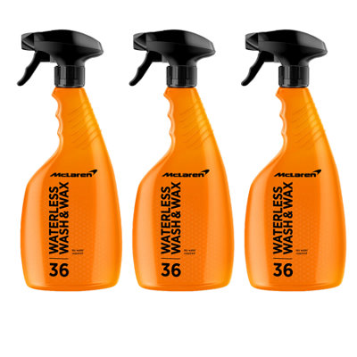Mclaren Waterless Wash & Wax Car Gloss Shine Showroom Cleaner 3X500Ml from B&Q