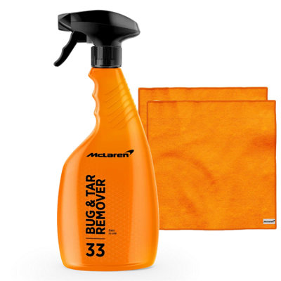 Mclaren 500Ml Bug & Tar Remover + 2X Standard Micro Fiber Cloths from B&Q