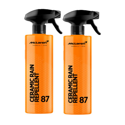 Mclaren Ceramic Rain Repellant Car Window Rain Water Repellent Spray 2X500Ml from B&Q