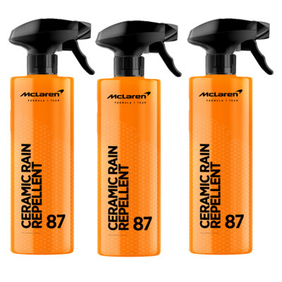Mclaren Ceramic Rain Repellant Car Window Rain Water Repellent Spray 3X500Ml from B&Q
