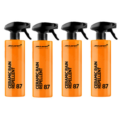 Mclaren Ceramic Rain Repellant Car Window Rain Water Repellent Spray 4X500Ml from B&Q