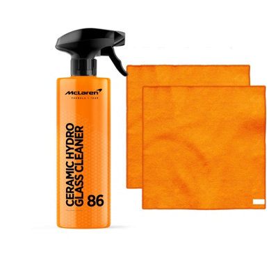 Mclaren Ceramic Hydro Glass Cleaner 500Ml + 2 Standard Micro Fiber Cloths from B&Q
