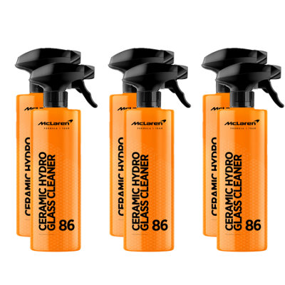 Mclaren Ceramic Glass Clean & Protect Streak Free Rain Repellent Car Shine 6X500Ml