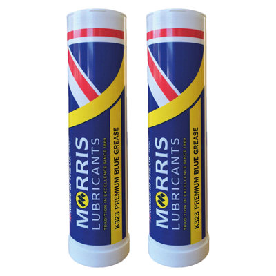 Morris K323 Premium Blue Lithium Calcium High Pressure Ep Grease Cartridge 2X400G from B&Q