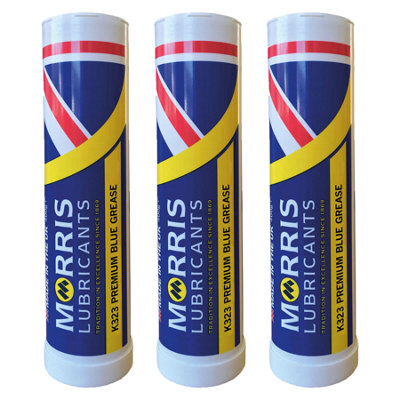 Morris K323 Premium Blue Lithium Calcium High Pressure Ep Grease Cartridge 3X400G from B&Q