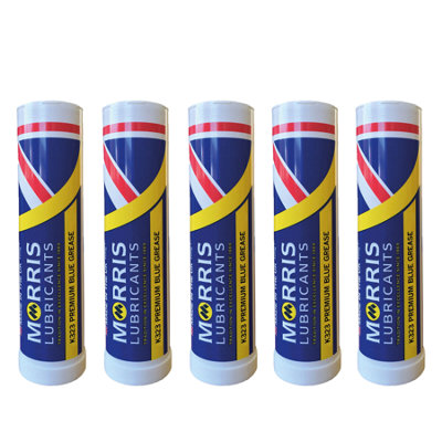Morris K323 Premium Blue Lithium Calcium High Pressure Ep Grease Cartridge 5X400G from B&Q
