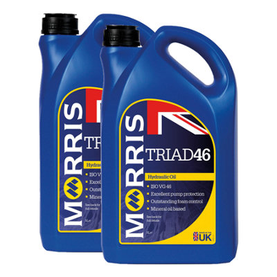2X Morris Iso 46 Hydraulic Oil Fluid Triad 46 Iso Vg46 Iso11158 Din51524 5L