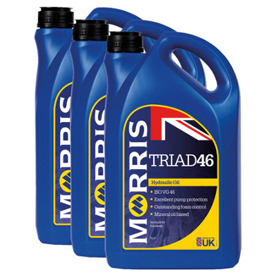 3X Morris Iso 46 Hydraulic Oil Fluid Triad 46 Iso Vg46 Iso11158 Din51524 5L