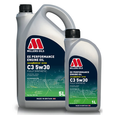 Millers Oils Ee Performance C3 5W-30 5W30 Fully Synthetic Engine Oil 6L from B&Q