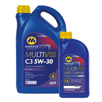 5W30 Fully Synthetic Engine Oil Morris Multivis Adt Mid Saps C3 Dexos2 6L from B&Q
