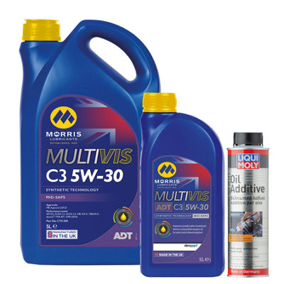 6L Morris 5W30 Fully Synthetic Engine Oil Multivis Adt C3 Dexos2+  Oil Additive from B&Q