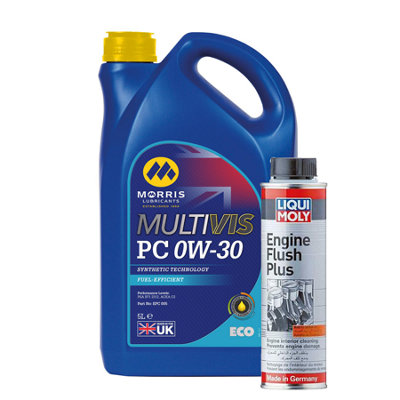 5L Morris 0W-30 Fully Synthetic Engine Oil Acea C2 + Engine Flush Plus 300Ml from B&Q
