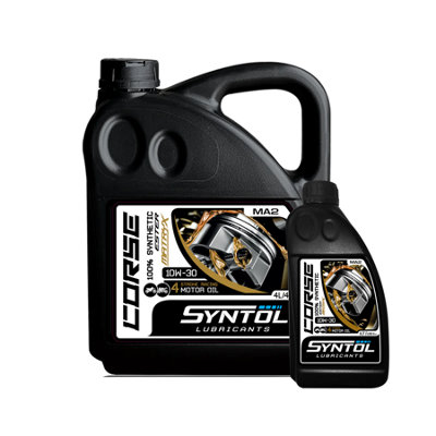 Syntol Corse 4T 10W-30 Motorcycle Fully Synthetic Engine Oil Jaso Ma2/Ma 5L