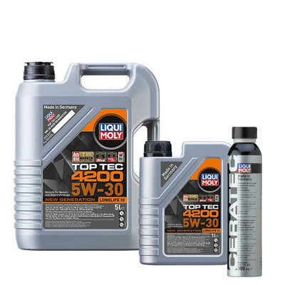 6L 5W30 Liqui Moly Top Tec 4200 Bmw Ll Porsche 8973 + Cera Tec300Ml from B&Q