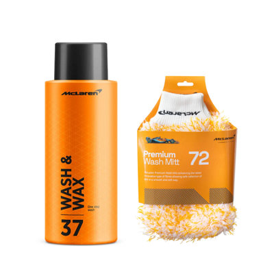 Mclaren 500Ml Wash & Wax + Microfibre Wash Mitt from B&Q