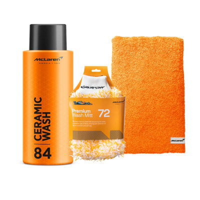 Mclaren Ceramic Wash 500Ml + Microfibre Wash Mitt +Luxury Micro Fiber Towel from B&Q