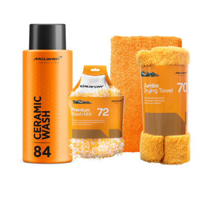 Mclaren Ceramic Wash 500Ml+Wash Mitt+Luxury Micro Fiber Towel+Jumbo Drying Towel from B&Q