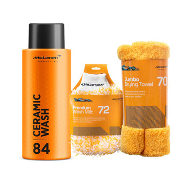 Mclaren Ceramic Wash 500Ml + Microfibre Wash Mitt + Jumbo Drying Towel from B&Q