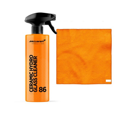 Mclaren Ceramic Hydro Glass Cleaner 500Ml + Standard Micro Fiber Cloth from B&Q