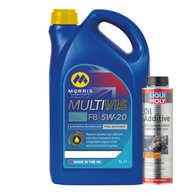 B&Q - 5L  5W20 Fully Synthetic Ford Ecoboost Engine Oil C5 +Oil Additive 300Ml