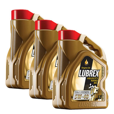 Lubrex Velocity Nano Ms 5W-40 Engine Oil Api Sn/cf 3X5L from B&Q