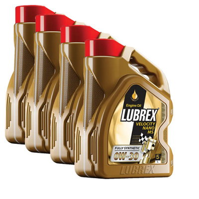 Lubrex 0W30 Fully Synthetic Engine Oil Acea C2,c3 Dexos2 Mb 229.524X5L from B&Q