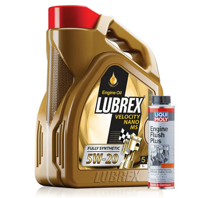 Lubrex Velocity Nano Ms 5W-20 Ford Ecoboost Engine Oil 5L + Engine Flush Plus from B&Q