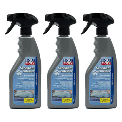 Liqui Moly Car Windscreen De-Icer Spray Melts Ice Snow 3X500Ml from B&Q