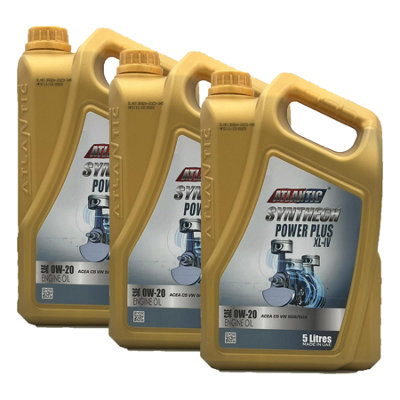 Atlantic 0W-20 Fully Synthetic Engine Oil Acea C5 Api Sn+ Vw 508/509 3X5L from B&Q