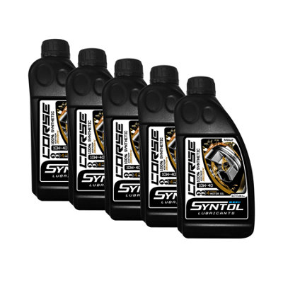 Syntol Corse 4T 10W-40 100% Synthetic Motorcycle Engine Oil Jaso Ma/Ma2 5X1l