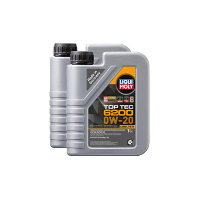 Liqui Moly TOP TEC 6200 0W-20 Fully Synthetic Engine Oil ACEA C5 Vw 508/509 2x1L - Image 2