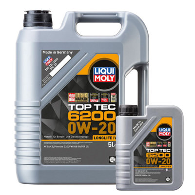 Liqui Moly Top Tec 6200 0W-20 Fully Synthetic Engine Oil Acea C5 Vw 508/509 6L from B&Q