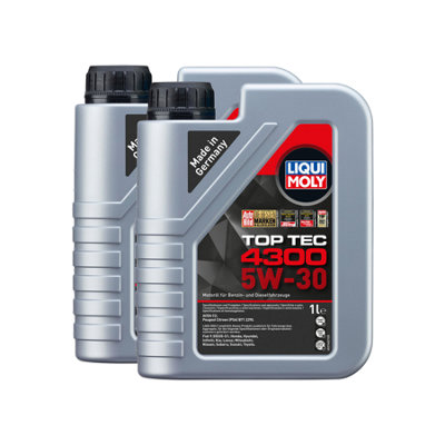 Liqui Moly TOP TEC 4300 5W30 Fully Synthetic Engine Oil ACEA C2/C3 API SP 2x1L - Image 3