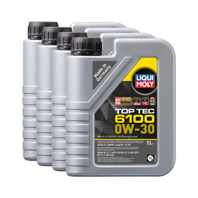 Liqui Moly Top Tec 6100 0W30 Fully Synthetic Engine Oil Acea C2 Api Sp 4X1L from B&Q