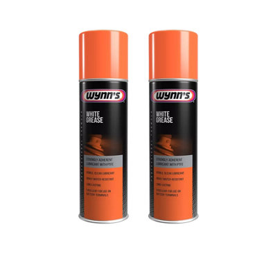 Wynns White Grease Spray Visible Clean Lubricant Water Resistant 2X500ml