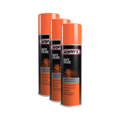 Wynns Grease Spray Visible Clean Lubricant Water Resistant 3X500ml White