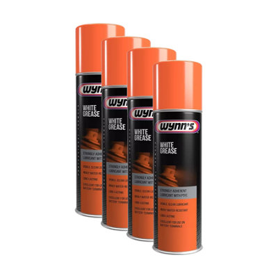 Wynns White Grease Spray Visible Clean Lubricant Water Resistant 4X500ml