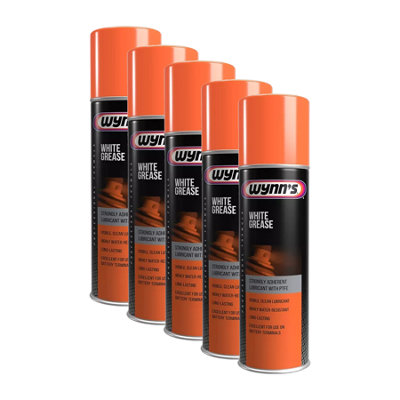 Wynns White Grease Spray Visible Clean Lubricant Water Resistant 5X500ml