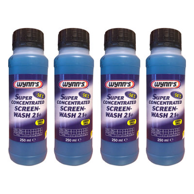 Wynns Screen Wash Concentrate Windscreen Cleaner Lemon Scent 4X250Ml from B&Q