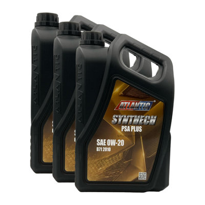 Atlantic 0W20 Fully Synthetic Engine Oil B712010 Api Sp Acea C5 Ilsac Gf-5 6A 3X5L from B&Q