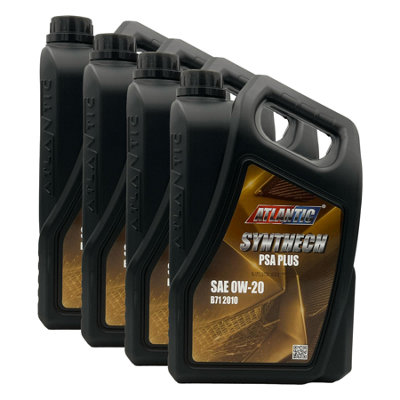 Atlantic 0W20 Fully Synthetic Engine Oil B712010 Api Sp Acea C5 Ilsac Gf-5 6A 4X5L from B&Q