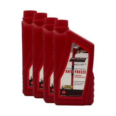 Atlantic Red Antifreeze Coolant Concentrate Oat Extended Life Coolant  Sae J 1034 4X1L from B&Q