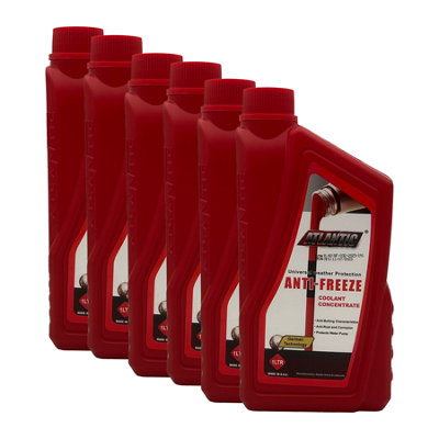 Atlantic Red Antifreeze Coolant Concentrate Oat Extended Life Coolant  Sae J 1034 6X1L from B&Q