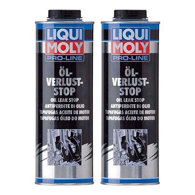 Liqui Moly Pro-Line Oil Stop Leak 2X1l Sealer Treatment Reduces Oil Consumption Blue