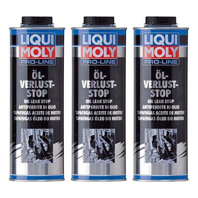 Liqui Moly Pro-Line Oil Stop Leak 3X1l Sealer Treatment Reduces Oil Consumption Blue