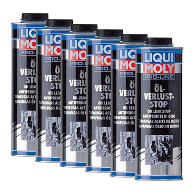 Liqui Moly Pro-Line Oil Stop Leak 6X1L Sealer Treatment Reduces Oil Consumption from B&Q